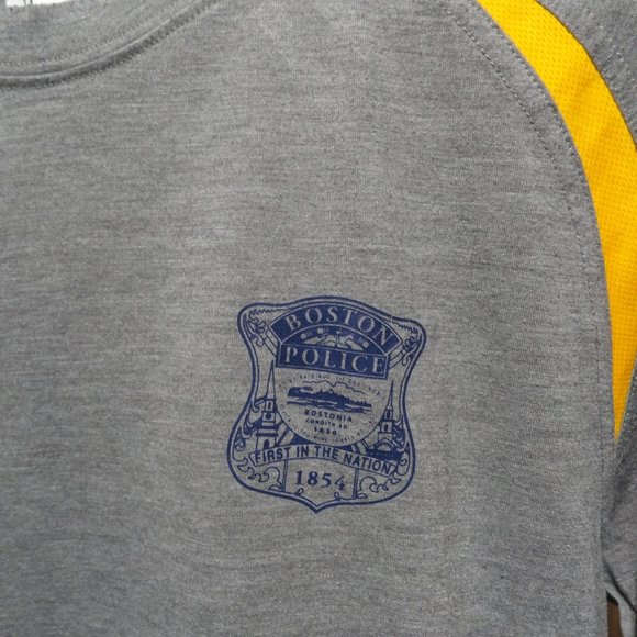Boston Police Nations First Vented Running shirt~Nice~First responder - Picture 2 of 6